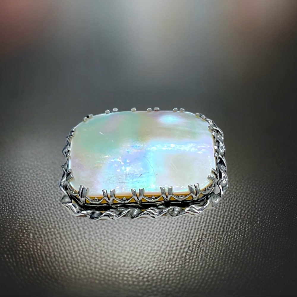 🌺Vintage Art Nouveau MOP Brooch - Picture 9 of 10